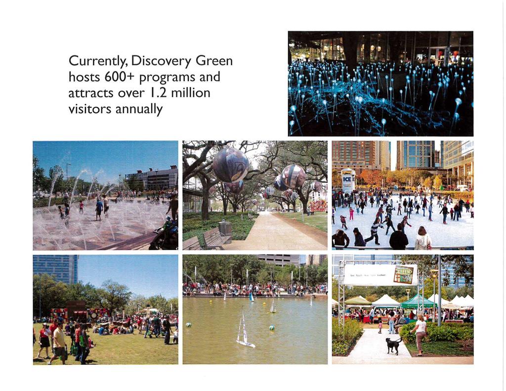 Currently, Discovery Green hosts 600+ programs