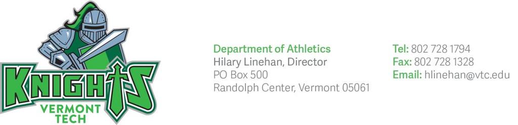 Athletics Athletics has a robust tradition at Vermont Technical College.