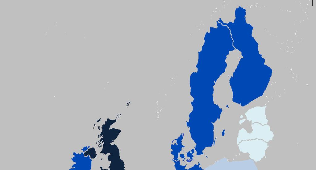 Reference Sites' Regions Pohjois ja Itä Suomi South Karelia Border, Midland and Western Southern and Eastern N. Ireland S.W. Scotland W.