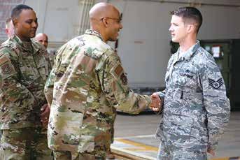stability. During the visit, Brown and Chief Master Sgt.