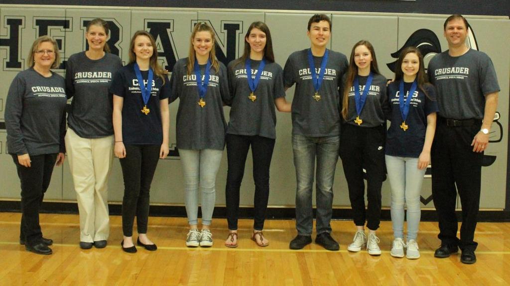 Academic Competition Texas Forensics Association (TFA): 2018 5th place prose Speech and Debate Team 1 st place in TAPPS 6A