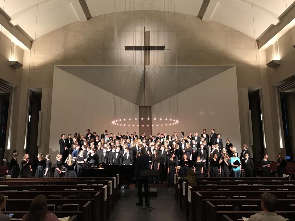 Fine Arts Choir Performed in a joint concert with the University A