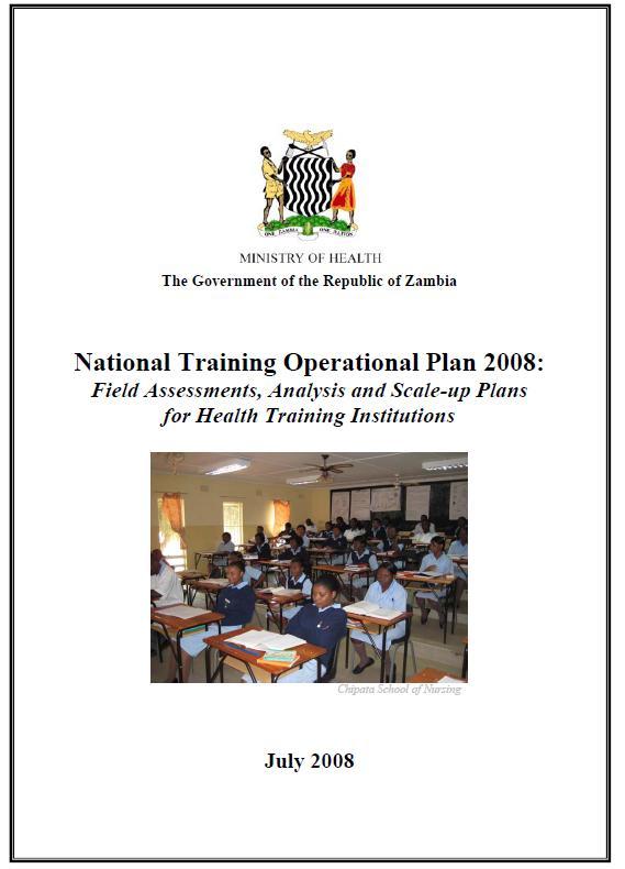 (Zambia, Malawi, Lesotho) School-specific Example: operational plans National for all