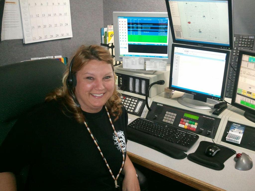 Dispatcher in the spotlight Julie Hoskey I have been married for 19 years to my husband Chris. We have 2 children, Molly 18 and Garrett 16. In July I will have 5 years of service.