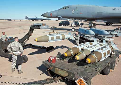 satellite guided bomb into a weapons