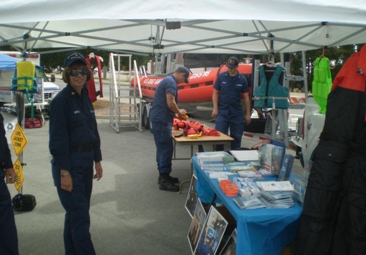 - Wally Smith, DCDR-6 National Safe Boating Week Activities in Monterey Jane Smith, FC 6-10, ready to answer visitors questions.