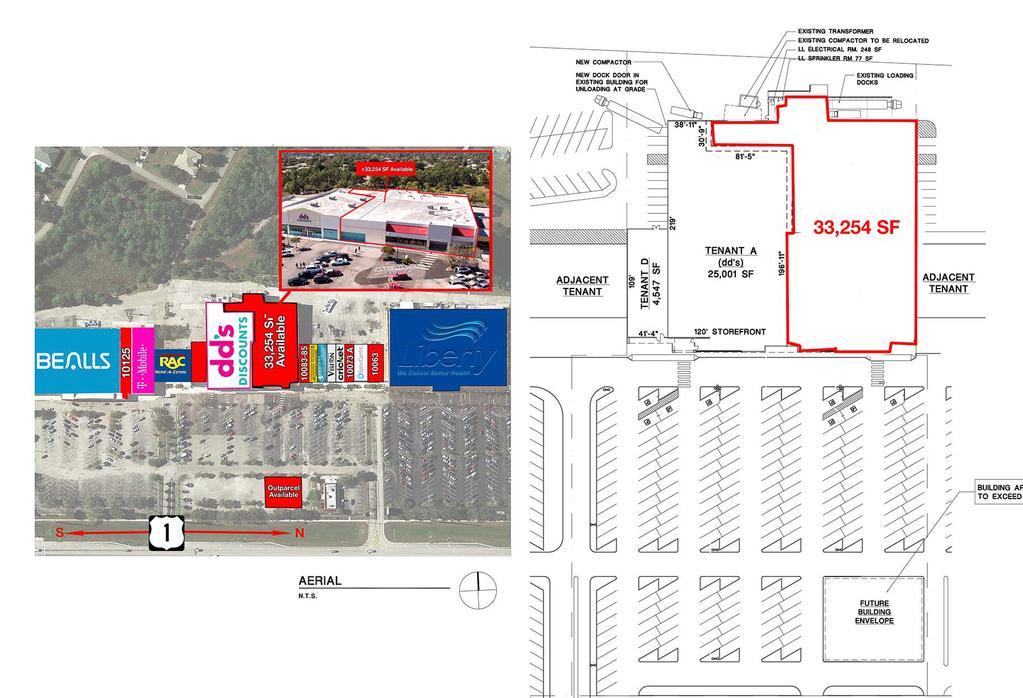 Prime Retail Anchor Center ±33,254 SF Available 243' 130' STOREFRONT 2055 S Kanner Hwy.