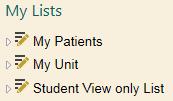 Click Copy and select the NURSING STUDENT MYLIST. This automatically selects the columns for your list. 4. Click Accept. Your My List appears in the My List pane.