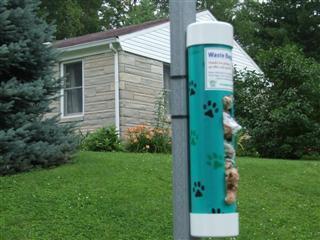 Dog Waste Bag Dispensers W13.003 20 waste bag dispensers for dog walkers throughout the ward.