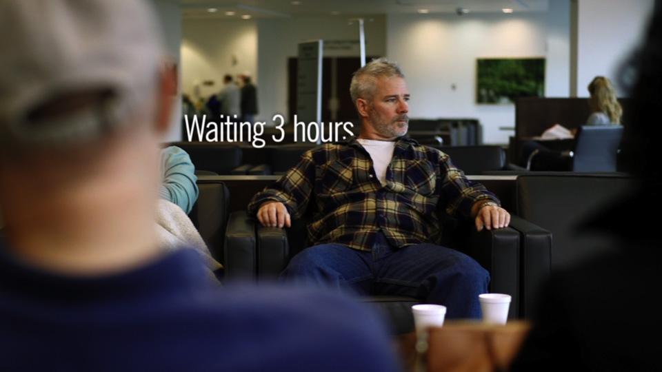 Waiting 3 hours. Source: Empathy: the human connection to patient care by Cleveland Clinic 2013.