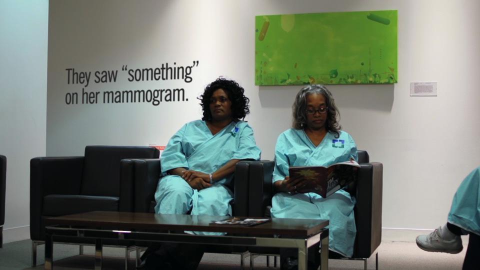 They saw something on her mammogram. Source: Empathy: the human connection to patient care by Cleveland Clinic 2013.