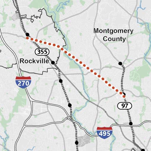 VEIRS MILL ROAD BRT PROPOSED MAJOR ADDITION VISUALIZE 2045 From MD 355, Rockville Pike to MD 97, Georgia Avenue Basic Project Information Project Length 6 Miles Anticipated Completion 2030 Estimated