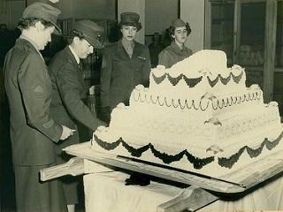 Complete with frosting and the Marine Corps' emblem, cakes were delivered to every Leatherneck unit in Korea on the historic occasion. DEFENSE DEPT.