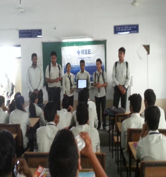 Event Title: An IEEE Student Awareness Activity for B.E First Year conducted on 03/08/15 to 14/08/15. Caption: An IEEE Student Awareness Activity for B.