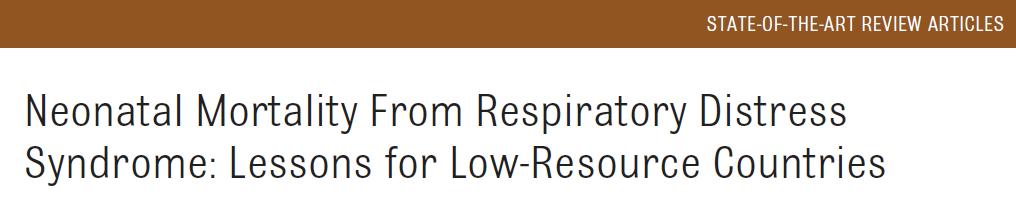 Oxygen and CPAP applied widely in low resource settings,