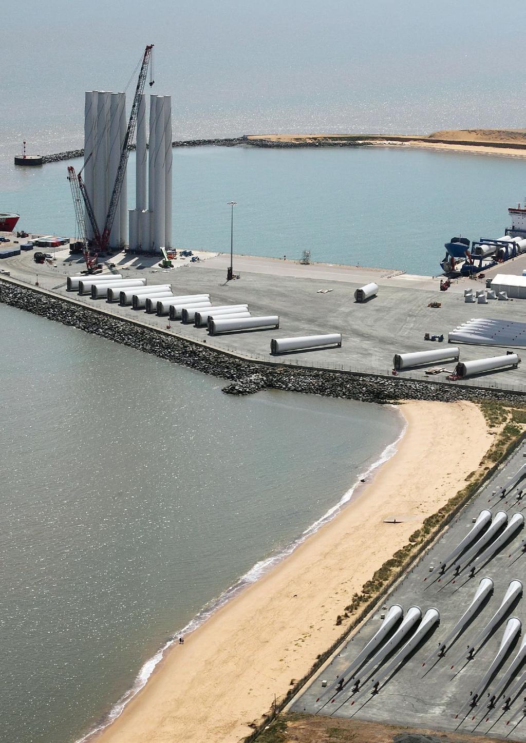 Great Yarmouth Outer Harbour Construction of gaint turbines as part of the