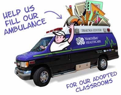 Bring School Supplies to Help Students NorthBay Healthcare s popular Fill-the-Ambulance fundraiser is being resurrected to help students at Padan and Fairview elementary schools get ready to go back