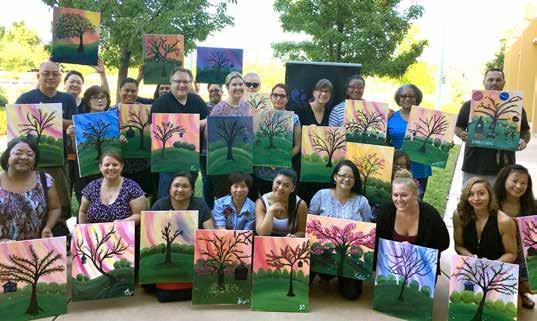 Paint Nite a Success! Paint Nite attracted a full house of budding artists eager to create an original painting at North- Bay Healthcare Administration Center on July 22.