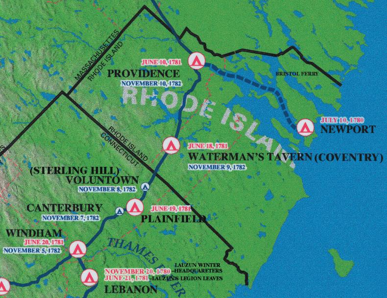 The Rhode Island portion of the W3R campsite map.