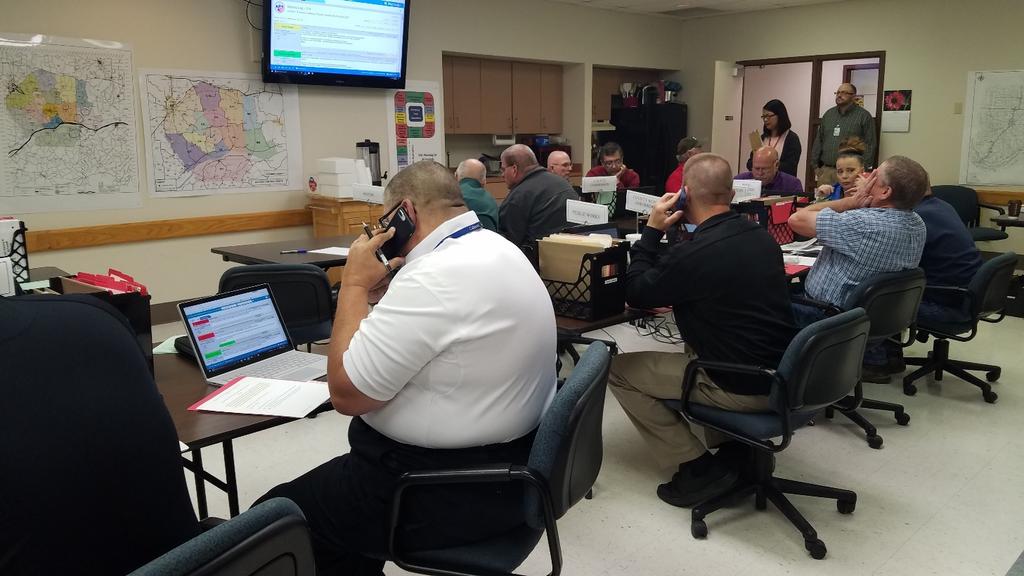 in the EOC. All criteria at this location were adequately demonstrated in accordance with the plans, procedures, and extent of play agreement.