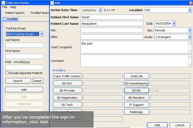5 In the Providers section you can select each staff person who is working with the patient.
