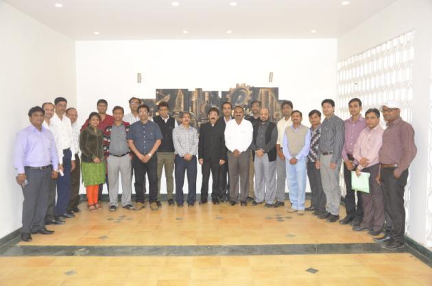 Mangesh Rege(AGM), Mr. Ashish Joshi(DGM), Mr.Vishal Sinha(Manager, Embedded Design and Development Center), Mr. Paleja, Mr. M.T.