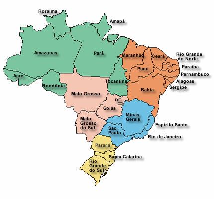 Brazil regions and states