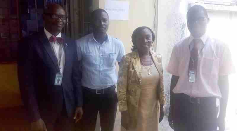 PHOTOGRAPH SHOWING ABEOKUTA CANCER REGISTRY AND VISITING FMOH TEAM FROM L R : --DR AYODEJI OLUTUNDE