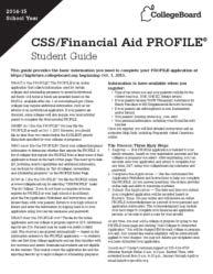 Financial Aid Application 2015 federal tax