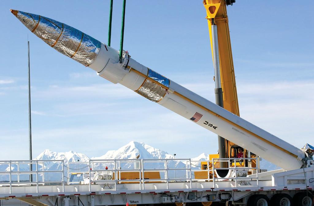 THE ARCTIC REGION A ground-based interceptor missile is emplaced in July 2006 at the Missile Defense Complex, Fort Greely, Alaska.