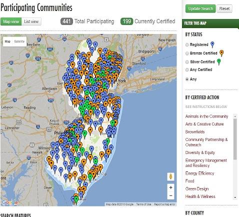 Search actions and communities You can search participating communities and/or actions to find municipalities near you that might need