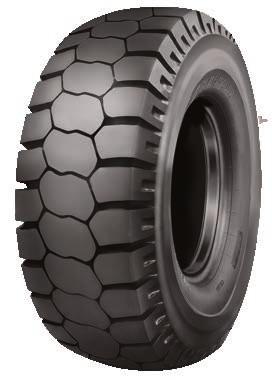 Directional tread pattern and deep, wide grooves expel mud and dirt for enhanced traction and stability.