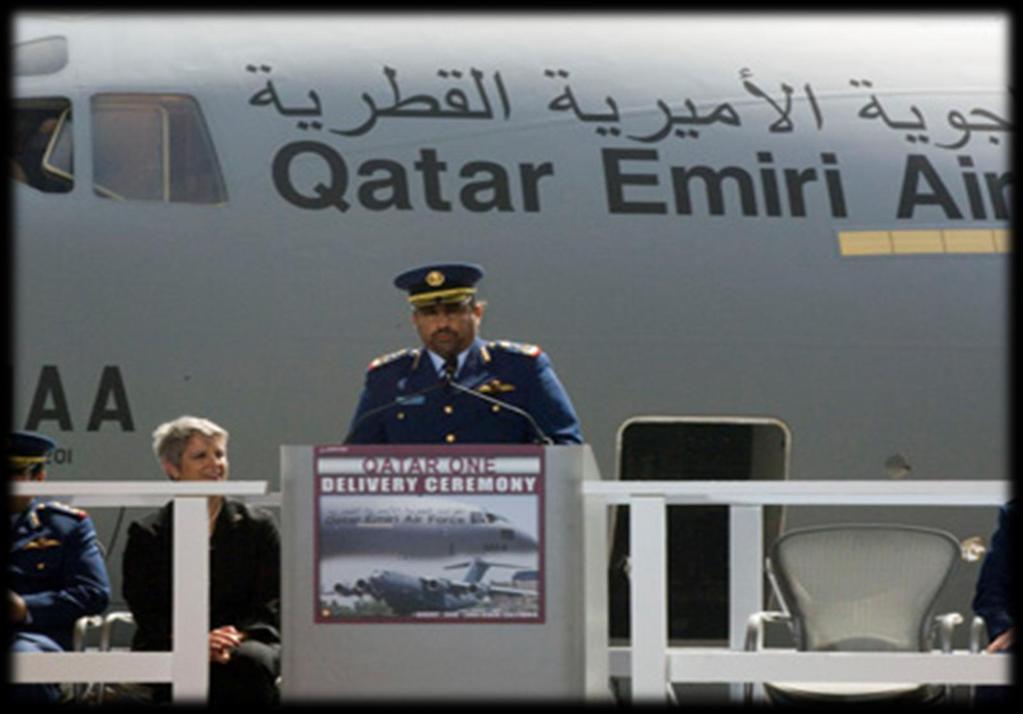 Boeing delivered Qatar's first C-17 Globemaster III airlifter in August 11, 2009 to the Qatar Emiri Air Force