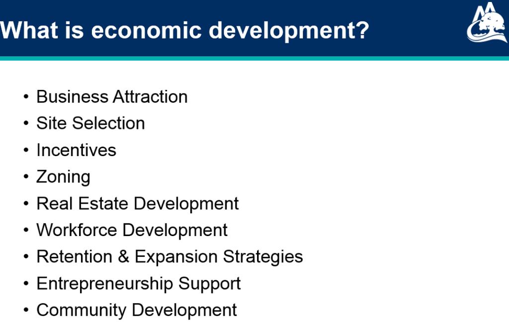 Page 3 of 22 She said the first five items are thought to be traditional economic development