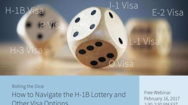 Rolling the Dice: How to Navigate the H-1B Lottery and Other Visa Options Webinar February 16, 2017 Introduction