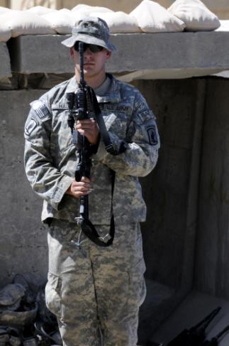 Matthew Hennigan from the 173rd Airborne Brigade Combat Team s Sp