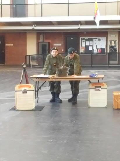 This Saturday, on 13th January, 709 Army Cadet Corps members sent coded messages across the space of Fort York Armoury with