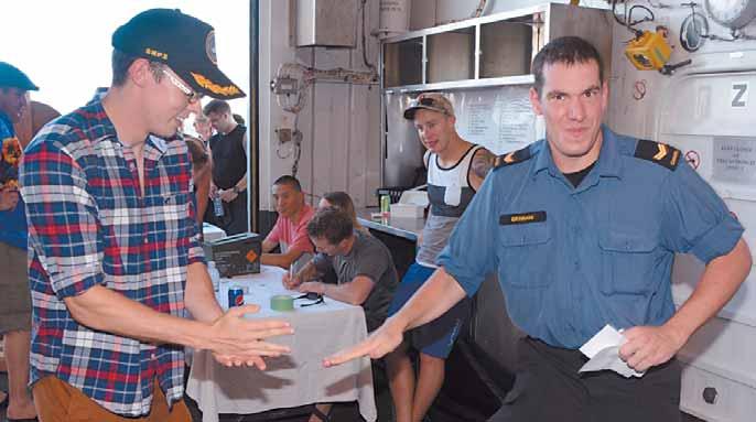 Calgary s Calsino a win for charity PO2 Brian Hill HMCS Calgary All ships participating in RIMPAC 2016 enjoyed a day of rest July 26, 16 days after the commencement of the multinational naval