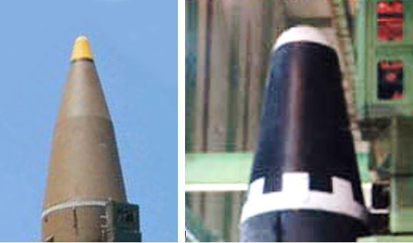 and protects it on its way to the ground. It appears the Hwasong-15 is carrying an RV that is considerably wider and blunter than that on the Hwasong-14 (Fig. 1)