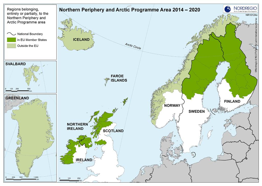 2. PROGRAMME 2.1 Profile of the Programme Area The Northern Periphery and Arctic Programme area comprises the northernmost part of Europe including parts of the North Atlantic territories.
