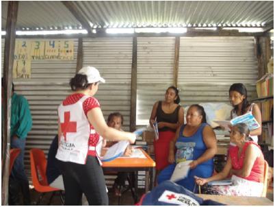 7 MRC s local branch in Tabasco for the use of the community. Development of a system for the use of the community emergency boat. First aid training and equipment for 26 members from 13 communities.