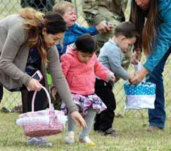 The event held at the Youth Services Complex included age group egg hunts, bounce houses, obstacle courses and potato sack races, all designed to encourage an active life style.