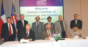 the Houston-Karachi Sister City Association (HKSCA) Muhammad Saeed Sheikh; signed a historic Memorandum of Understanding (MoU), according to which activities of mutual interest will be done to