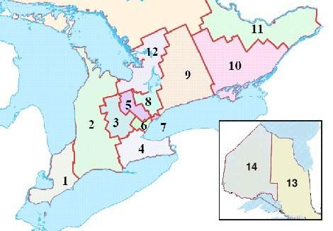 Local Health Integration Networks LHIN Areas: 3. Erie St. Clair 4. South West 5. Waterloo Wellington 6. Hamilton Niagara Haldimand Brant 7.