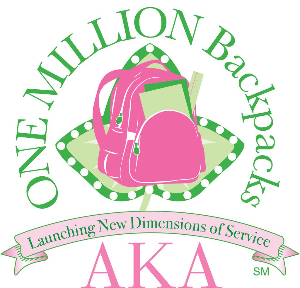 Alpha Kappa Alpha Sorority, Incorporated service project One Million Backpacks and/or Children s Books Please drop off a new children s book