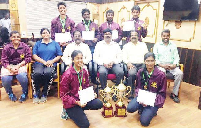 Gold & 2 Silver in the SDAT IU Tournaments at Kalasalingam University, Krishnankoil  Surappa, Vice -