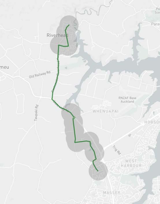 Figure 4: Bus service from Riverhead to  15 P