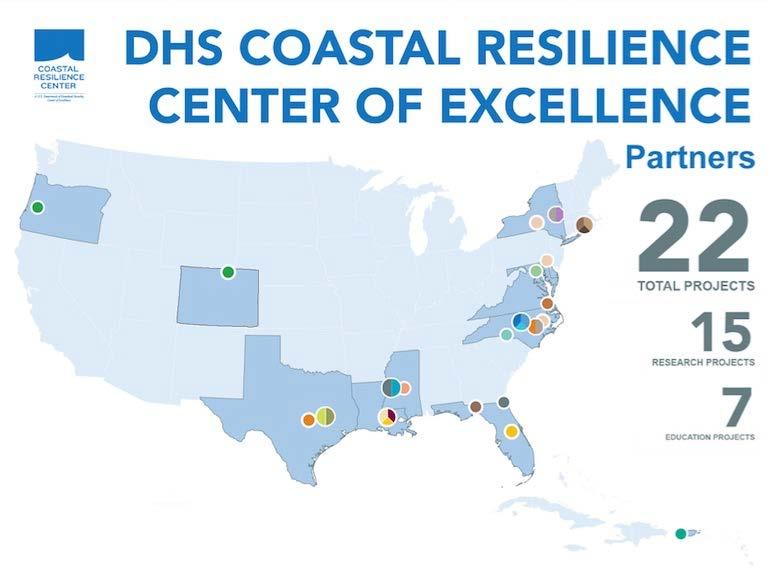 Coastal Resilience Center of Excellence Themes Disaster Dynamics: Predicting coastal flood hazards Coastal Infrastructure: Designing structures to withstand surge and flooding Communities: Helping