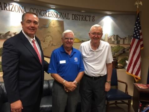 Ron and Dennis met with Congressman Franks to convey MOAA s positions on issues affecting active duty personnel and veterans.