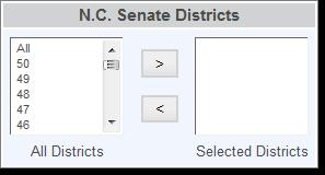 House Districts using the selection boxes. 12. Select the N.C.